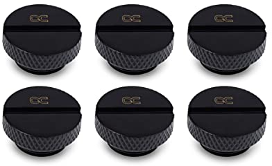 Alphacool Eiszapfen Schraubstopfen G1/4-6-teiliges Set, tiefschwarz