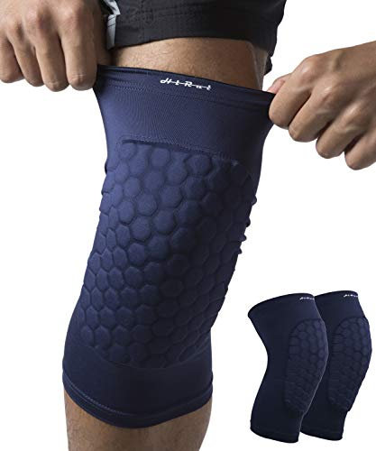 HiRui Knee Pads for Kids Youth Adult Basketball Baseball Knee Support Knee Support Collision Avoidance Knee Pads Compression for Volleyball, Football, Cycling, Running (Navy, XXS)