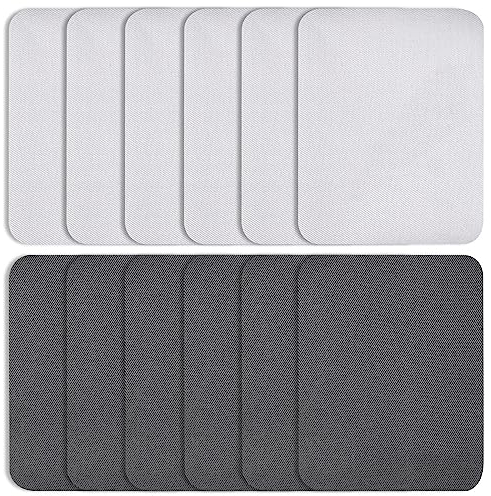 WLLHYF Flicken zum Aufbügeln für die Reparatur von Kleidung, 12 Stück, rechteckig, groß, einfarbig, Denim-Flicken für die Reparatur von Jeans und Kleidung innen