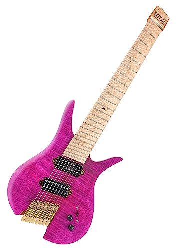 8-saitige Elektrische Reisegitarre Mit Gefächerten Edelstahlbünden Und Kundenspezifischer Messingbrücke Kopflose Elektrogitarre für Einsteiger