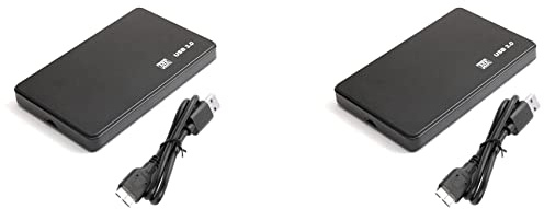 BRIUERG 2X USB 3.0 HDD Enclosure 5Gbps 2.5Inch HDD Caso SATA Chiusura Esterna HDD Hard Disk Box per PC Hard Drive Case