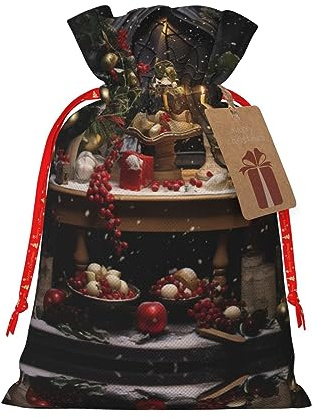 DURAGS Geschenktasche mit Kordelzug, schicke Stoff-Geschenktüte für Weihnachten – ideal für jeden Anlass