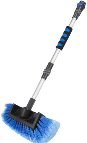 Konpard Spazzola per lavaggio auto da 129,5 cm con setole morbide da 25,4 cm, interruttore on/off per auto, camion, barche, spazzola per lavaggio auto, camion, camper, pavimenti e molto altro ancora.