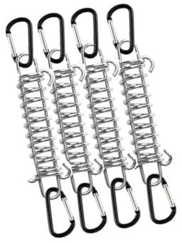 EKalgretrA Spannfeder Sprungfedern 4 stück Zelt Frühling Schnalle Picknick Markise Wind Seil Spanner(Black)