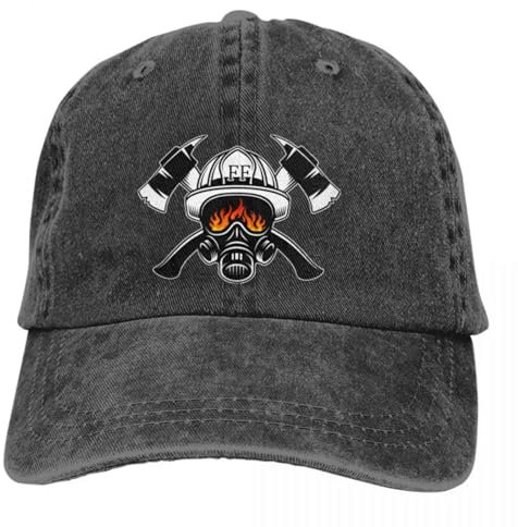 OAUMJIIL Neutrale Baseballkappe Feuerwehrmann Logo Baseballmützen Schirmmütze Feuerwehrmann Feuerwehr Feuerwehrmann Feuerwehrmann Sonnenschutz Hüte für Männer