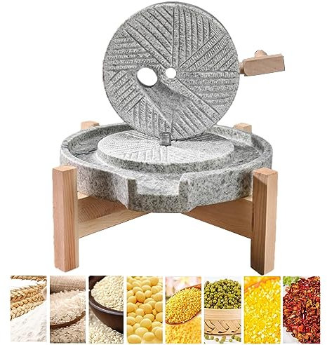 KUOYTT Mulino a Mano per Cereali, macina in Pietra per Uso Domestico, Mulino per Pasta per impieghi gravosi/Mulino per Cereali/Mulino per Farina/macina per Alimenti/Mulino per Riso/macina