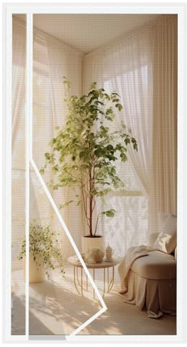 MAGICDOOR Magnet Fliegengitter Tür Glasfaser 110x210cm, Seite Öffnung Magnetvorhang Insektenschutz Balkontür Feinmaschig Ohne Bohren Fliegenvorhang Terrassentür für Schlafzimmer Wohnzimmer Küche
