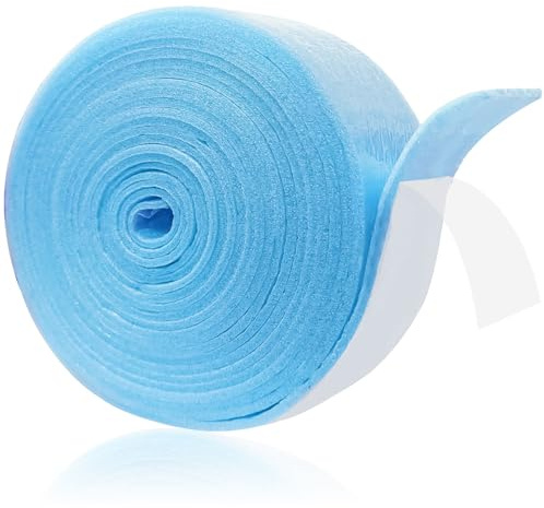 Randdämmstreifen Selbstklebend 100mm x 5mm x 10m, Randdämmstreifen für Ausgleichsmasse, Randstreifen Randdämmung Fußbodenheizung Estrich