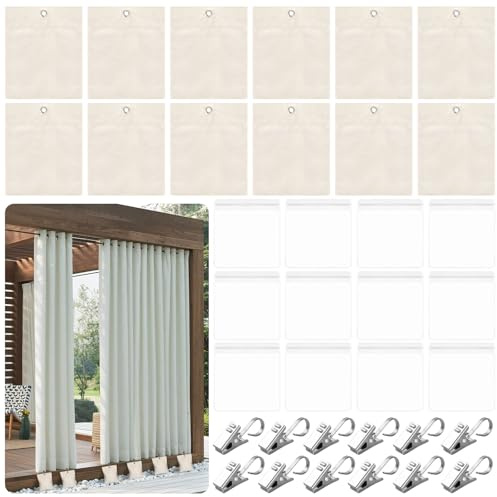 12 pezzi borsa per il peso per tende esterne, con clip e sacchetto di chiusura, per tende, pesi, per esterni, sacchi di sabbia da appesantire, per cottage, gazebo, tovaglie