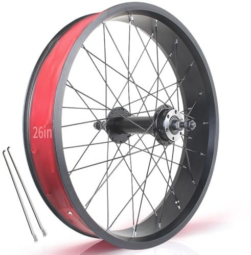 Hjulset För Snö/strandcykel 20/24/26 X 4,0 Bakhjul För Cykel Med Breda Däck Framhjul Med Skivbroms För Elcykel 135 Mm/195 Mm Solid Axel 36H Nav För 7-10s Roterande Frirullningsnav(26in Rear A)