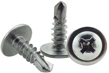 Fajoeda 120 Stück Selbstschneidende Schrauben 4.2 x 13mm Blechschrauben Selbstschneidend 410 Edelstah Bohrschrauben Metallschrauben Selbstschneidend Kreuzschlitz Hochfeste schnelle Schrauben (Silber)