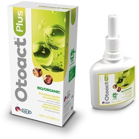 ICF Otoact Plus 100 ML detergente Auricolare per Cani e Gatti