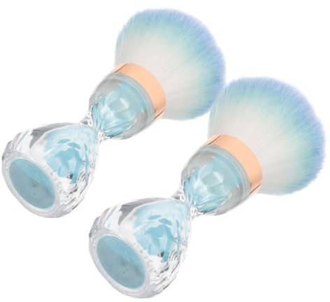 INOOMP 2pcs Nail Dust Brush Fluffy Nail Clean up Brush for Trimming Cleaning Tools French for Acrylic Cleaner and Dusting in Barber Salon