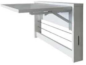 Mesa Plegable montada en la Pared Mesa portátil multifunción for colgar en la pared: escritorio de aprendizaje compacto y plegable, tablero invisible for con estantería sencilla(Table B White)