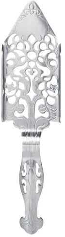 Set di cucchiai per assenzio in acciaio inossidabile 304 dal design unico, cocktail bar, tazza in vetro, filtro per bere, cucchiaio in legno di assenzio per la preparazione (cucchiaio da assenzio