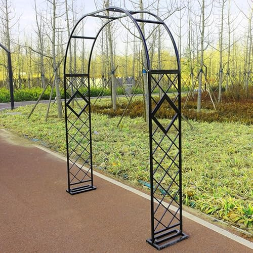 Treillis de jardin en acier robuste – Arche galvanisée résistante à la rouille pour plantes grimpantes, support de vigne d'extérieur et caractéristiques décoratives