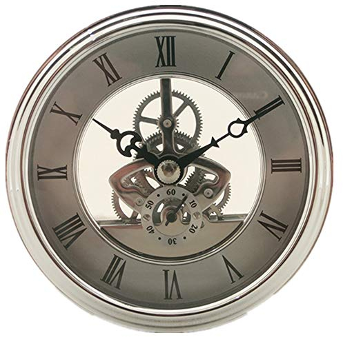DEEWISH Uhrwerk,Transparent Skeleton Clock Inserts Einbau-Uhr Quartz Uhrwerk Tischuhr Hochwertiger Europäischer Stil Clock DIY
