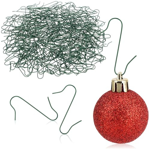 com-four® 300x Haken für Weihnachtsbaumschmuck, Schnellaufhänger | Doppelhaken für Weihnachtsbaum-Deko - Christbaumkugel-Aufhänger, Baumhaken als Deko-Anhänger