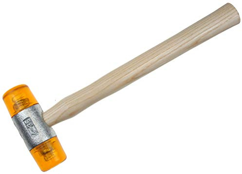 Alkan Kunststoff Ausbeulhammer 290 mm Ø 35 mm Karosseriehammer | Kunststoff-Ausbeulhammer mit Eschen-Stiel und CA-Einsätzen, 290 mm Länge, Ø 35 mm, für Karosseriearbeiten