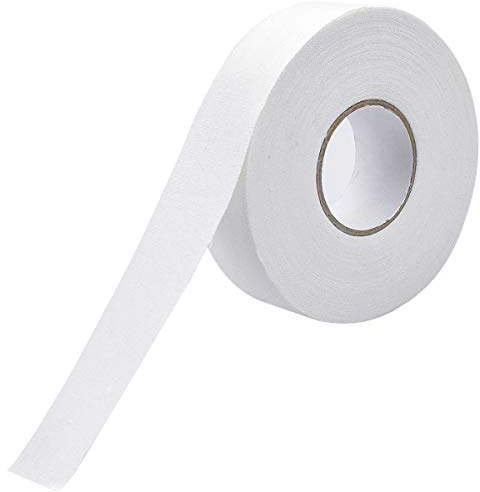 Schläger Tape, 25 Meters Verschleißfest Klebe Hockeyschläger Tape, Anti-Rutsch Schlägertape Eishockey Griffband (Weiß)