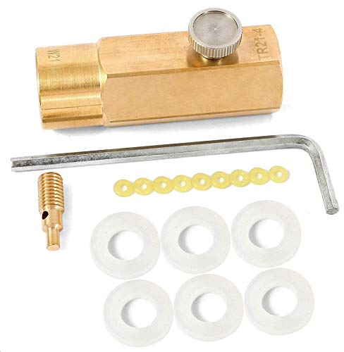 GUSUWU CO2 Bottle Adapter,CO2 Refill Adapter Connection, CO2 Tank Soda Maker Accessories for CGA320 to TR21.4 Valve of The CO2 Tank (W21.8-14)