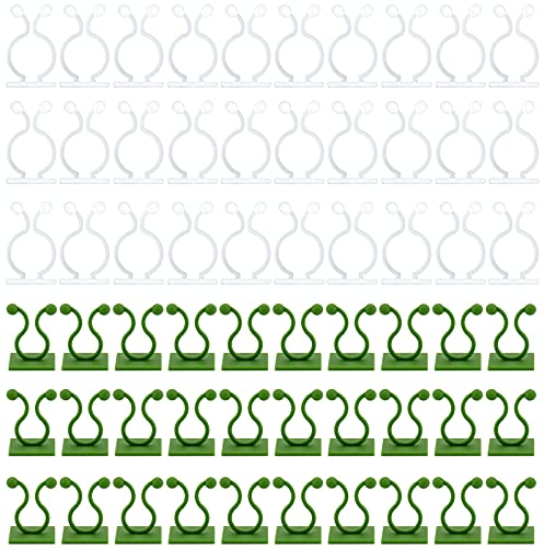 Wandbefestigungs Clips 60 Stück Pflanzen Unterstützung Clips Pflanzenclips Kletterpflanzen Clips Selbstklebende Pflanzenclips Wand Befestigungs Clips für Unterstützung und Befestigung