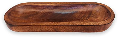 LAMARE - Porta Incienso de Madera Tropical para Varillas – Hecho a Mano – Quemador y recogedor de Cenizas Artesanal – 100% ecológico - Berlin 30 x 10 x 3 cm