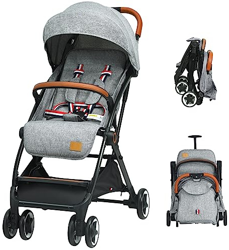 LIFEZEAL Kinderwagen Klappbar, Kinderbuggy mit Liegeposition & verstellbarer Rückenlehne, Reisebuggy Einhand mit Korb & Sicherheitsgurt, Babywagen Babystroller für 6-36 Monaten