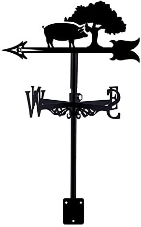 EICOFF Exquisite Metall-Wetterfahne, Ornament, Metall-Wetterfahne, Wildschwein-Wetterfahne, Edelstahl-Windfahne, Windrichtungsanzeiger für Eisendach, Garten, Außenhof-Dekoration im Freien