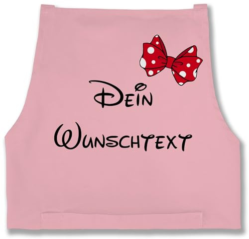 Geschenk mit Namen personalisiert by Shirtracer - Schürze - Aufdruck selbst gestalten - Wunschtext mit Schleife I