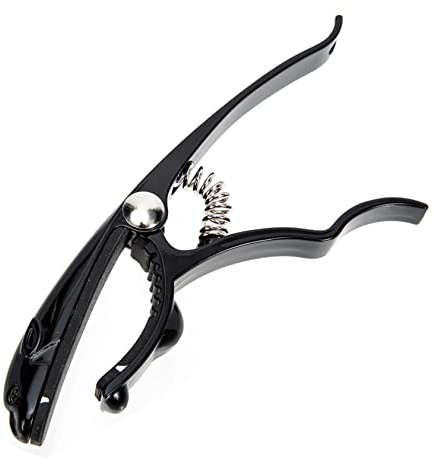 Leopardenförmiger Capo für Gitarre und Ukulele Schwarz | Legierung, Leicht und Handlich, Kreatives Design mit Auffälliger Optik