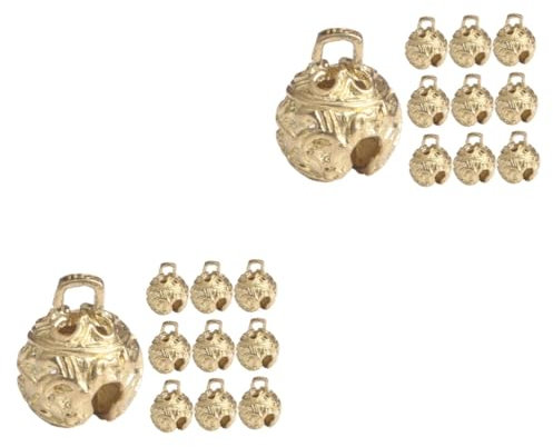 Zerodeko 20 Stück Kleine Messingglocken Zum Aufhängen Glockenanhänger Glockenornamente Glocken Für Windspiel Goldene Liberty-Glocken Mini-Glöckchen Weihnachtsglocke Kuhglocke