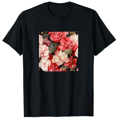 Begonie Aquarell Floral Wildflower Grafik T-Shirt
