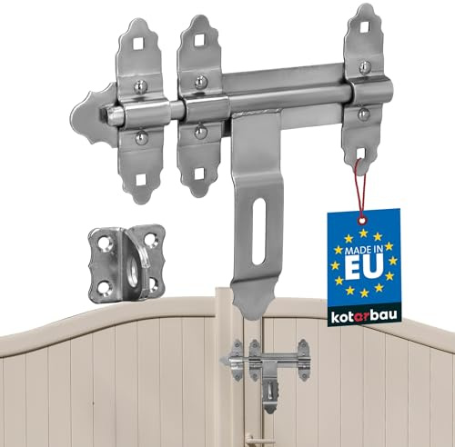 KOTARBAU® Türriegel 200 mm Bolzenriegel Riegelschloss aus Verzinkt Stahl Torriegel Riegel Verriegelung Türriegel Beidseitig Schieberiegel Türriegel Abschließbar Tür Sicherheitsriegel Schubriegel