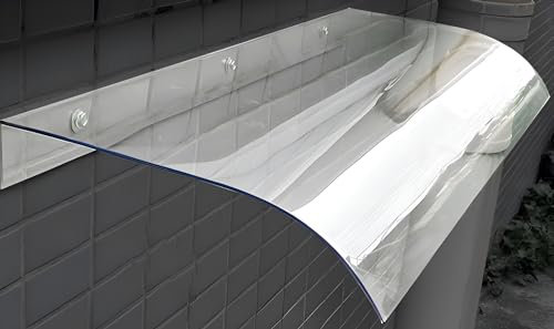 Türüberdachung Vordach Haustür Überdachung Outdoor mit Seitenteil, Polycarbonatplatten, 3,5 Mm Dick Transparent Vordach für Haustür mit Seitenteil, für Garage Balkon Fenster Haus(40x120cm/16x47)