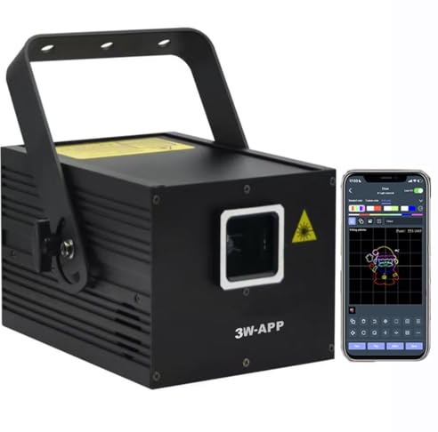 Wonsung 3W RGB Full Color Animation Stage Light DJ Disco Beam Stage Lights with DMX 512 APP for Party Wedding Event Lighting Show