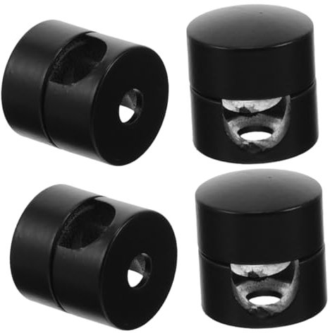 Fermacavi per Lampadari Vintage in Alluminio Nero 4 Pezzi