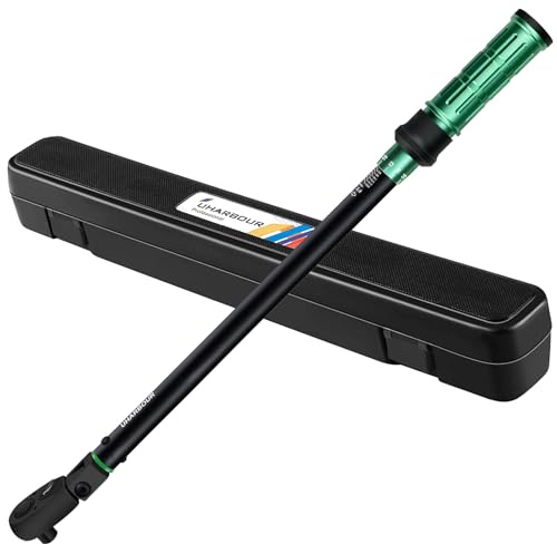 Uharbour Split Beam Torque Wrench 1/2 Inch, 40-340 N.m Split Beam Torque Wrench 1/2 Inch with Flexible Head, Suitable for Car, Motorcycle