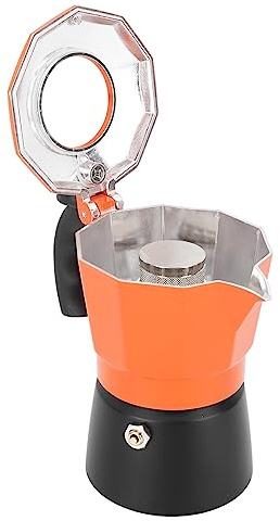 Akozon Pot Moka 8 Tasses à Double Valve – Machine à Expresso Italienne Classique – Percolateur à café sur la Cuisinière – Cafetière au Design élégant – pour une Utilisation à la