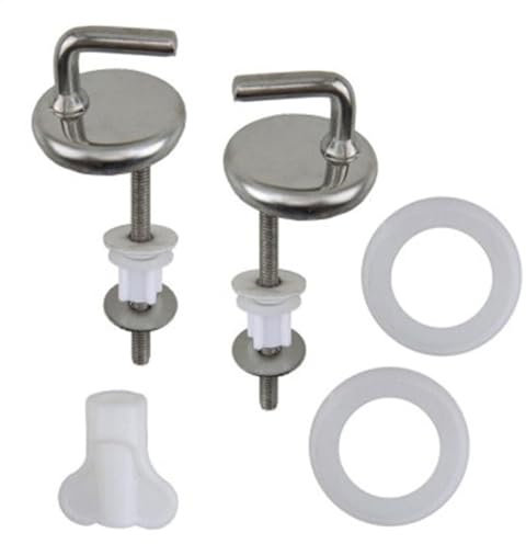 Charnières de rechange pour abattant de WC - Kit de fixation standard en acier inoxydable et ABS - Kit de réparation multifonction pour hôtels, écoles, lieux publics - 11,7 cm - Usage domestique