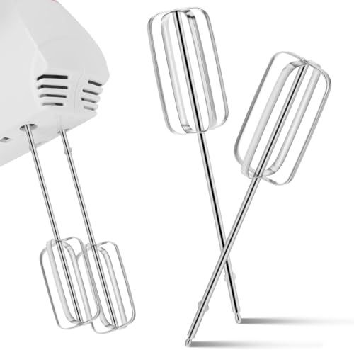 EXHUMKY 2 Pièces Accessoires Pour Batteur À Main Fouets Et Pétrins En Acier Inoxydable Remplacement Pour Batteur Électrique Mélange Des Œufs Et De La Pâte En Cuisine