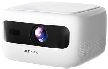 ULTIMEA Proiettore Portatile, Full HD 1080P, 300 ANSI Lumen, Fuoco Elettrico, Bassa Latenza, per iOS/Android Phone, TV Stick, Bluetooth, HDMI, USB