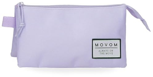 Movom Always on The Move Estuche Triple Morado 22x12x5 cms Poliéster