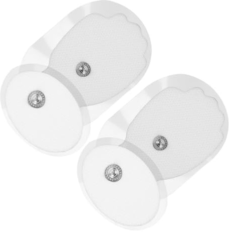 MUCKLILY Selbstklebende Massagepads Einfache Bedienung aus Leitfähigem Silikon und Vliesstoff 2 Paar Praktisches Massagezubehör für Gezielte Muskelstimulation zu Hause