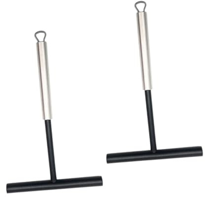 Hemobllo 2 pezzi Spalmatore Crepes in Nylon e Acciaio Resistente Utensile da Cucina Ergonomico Distribuisce Impasto Pancake Facilmente Design Compatto per Appendere