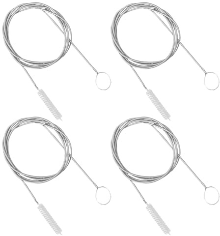 4 Pcs Flexible Drain Unblocker Tool Brush, 150cm Drain Snake Sink Unblocker Pipe Cleaners, Long Thin Shower Cleaning Brush for Sink and Shower Unblocker Refrigerator Pipe