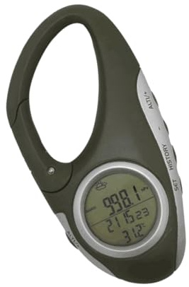 STOBAZA Portable Handheld Barometer Altimeter Thermometer with Carabiner for Outdoor Hiking Mountaineering Weather Prediction and Temperature Measurement