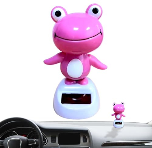 Stibtmr Dashboard Accessories - Frog Figure Nodding Head - Vibrant Decor for Vehicle, Truck, Sedan and RV, Home Office Decoration