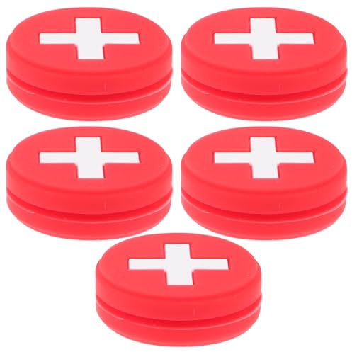DIYEAH 5 Pezzi Smorzatori di Vibrazioni in Silicone per Racchetta da Tennis, Piccoli Ammortizzatori per Accessori Tennis, Riduzione Urti per Comfort Braccio Durante Gioco