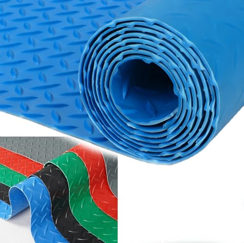 Antirutschmatte für Außenbereich, Boden rutschfest Gummimatte Rolle, Strapazierfähig für Garage, Treppe, Werkstatt, Keller, Industrie,Größe:60x250cm+2.5mm